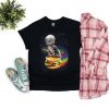 Astronaut Cat Rainbow Burger funny t shirt