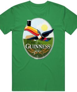 St Patricks Day Guinness Toucan Extra Stout Old Label Fan Cool Beer t shirt