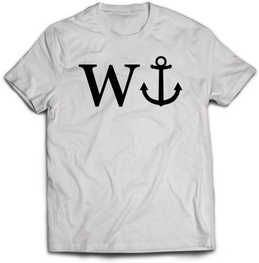 W And An Anchor Funny Joke Rude Novelty t shirt