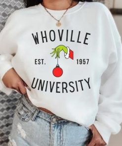 Grinch sweatshirt, Whoville University Sweatshirt, Christmas Sweatshirt