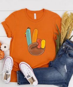 Peace Sign Turkey t shirt, Thanksgiving Shirt