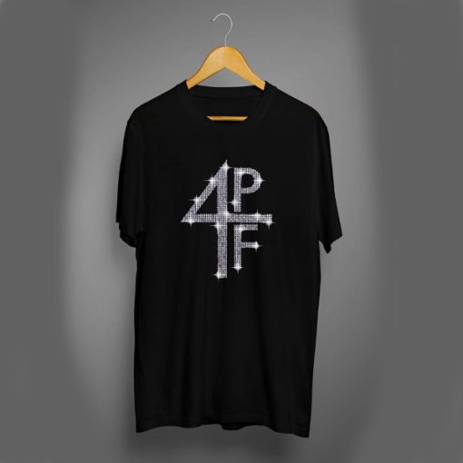 4PF Rhine Stone Logo Black t shirt