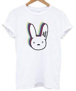 bad bunny rainbow logo t shirt