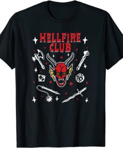 Stranger Things 4 Hellfire Club Icon Collage t shirt