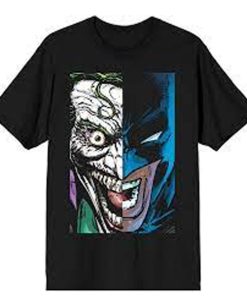 Batman Joker Batman Split Image t shirt