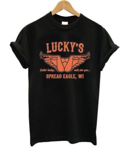 Luckys custom motorcycle biker t shirt