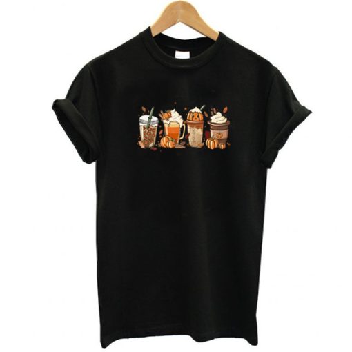 Coffee Lovers t shirt, Pumpkin Latte Drinks Shirt, Thanksgiving Shirt