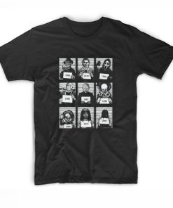 Horror Movie Villains Mugshots t shirt