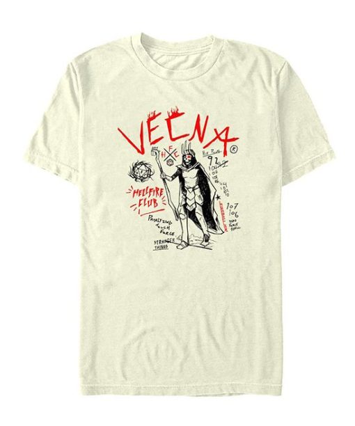 Stranger Things Natural 'Vecna Hellfire Club t shirt