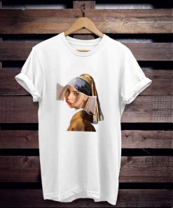 Billie Eilish x Girl with a Pearl Earring design t shirt