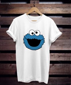 Cookie Monster Cartoon White t shirt