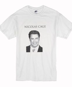 John Travolta Parody Nicolas Cage t shirt