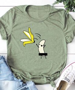 Banana Print Rolled t shirt