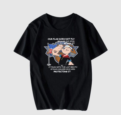 New York Knicks Popeye Our Soldiers Protecting Flag T-Shirt SD