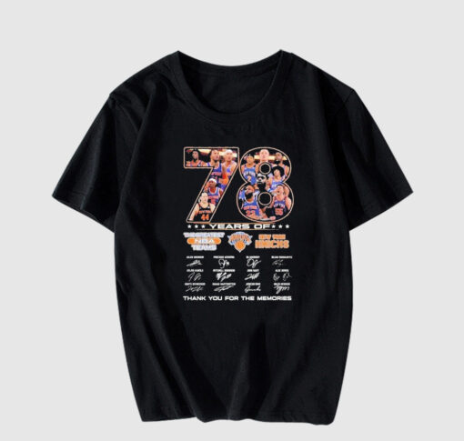 Official new York Knicks 78 Years Of The Memories T-Shirt SD