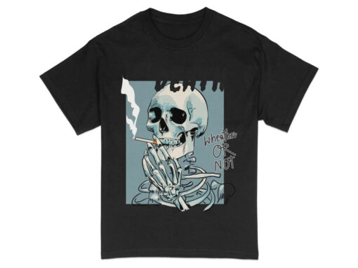 Skeleton Smoker Skull T-Shirt SD