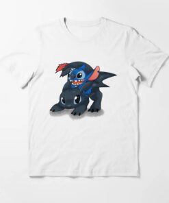 StitchToothless Crossover Design T-Shirt thd